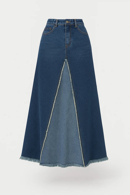 Jupe Femme | long | silhouette évasée et fente structurée pour Mi-Saison