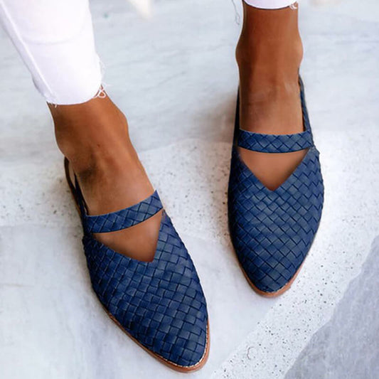 Léa - Sandales Orthopédiques Femme Bohème à Bout Pointu et Tressage Artisanal