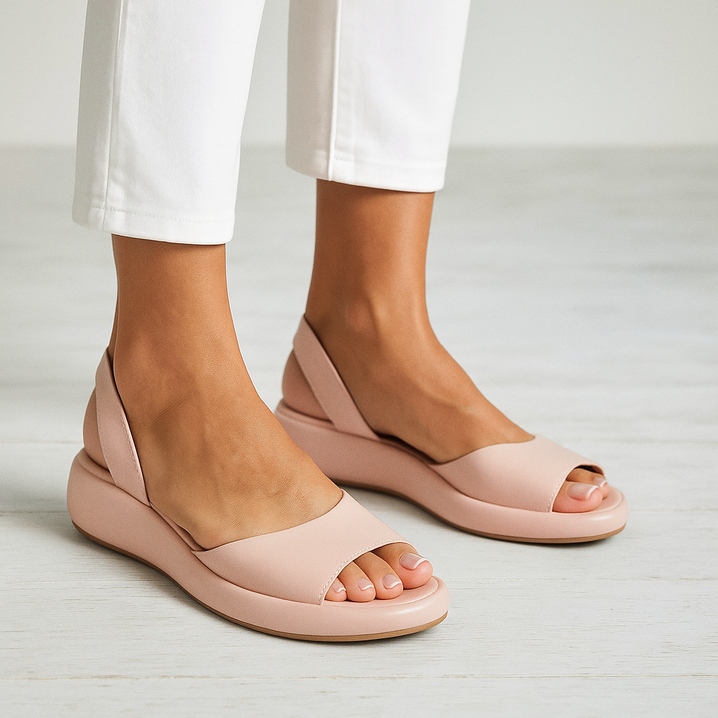 Léa - Sandales Orthopédiques Femme Modernes à Semelle Bulle et Bride Arrière Élastique