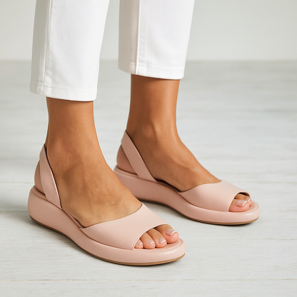 Léa - Sandales Orthopédiques Femme Modernes à Semelle Bulle et Bride Arrière Élastique