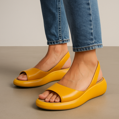 Léa - Sandales Orthopédiques Femme Modernes à Semelle Bulle et Bride Arrière Élastique