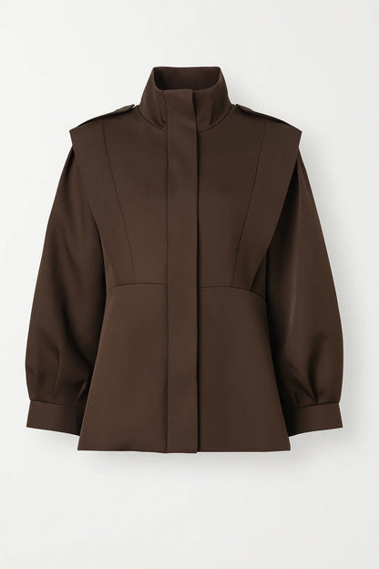 Manteau Court Structuré | Veste à col montant pour femme | Élégant et Contemporain