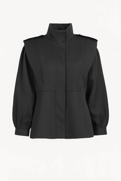Manteau Court Structuré | Veste à col montant pour femme | Élégant et Contemporain