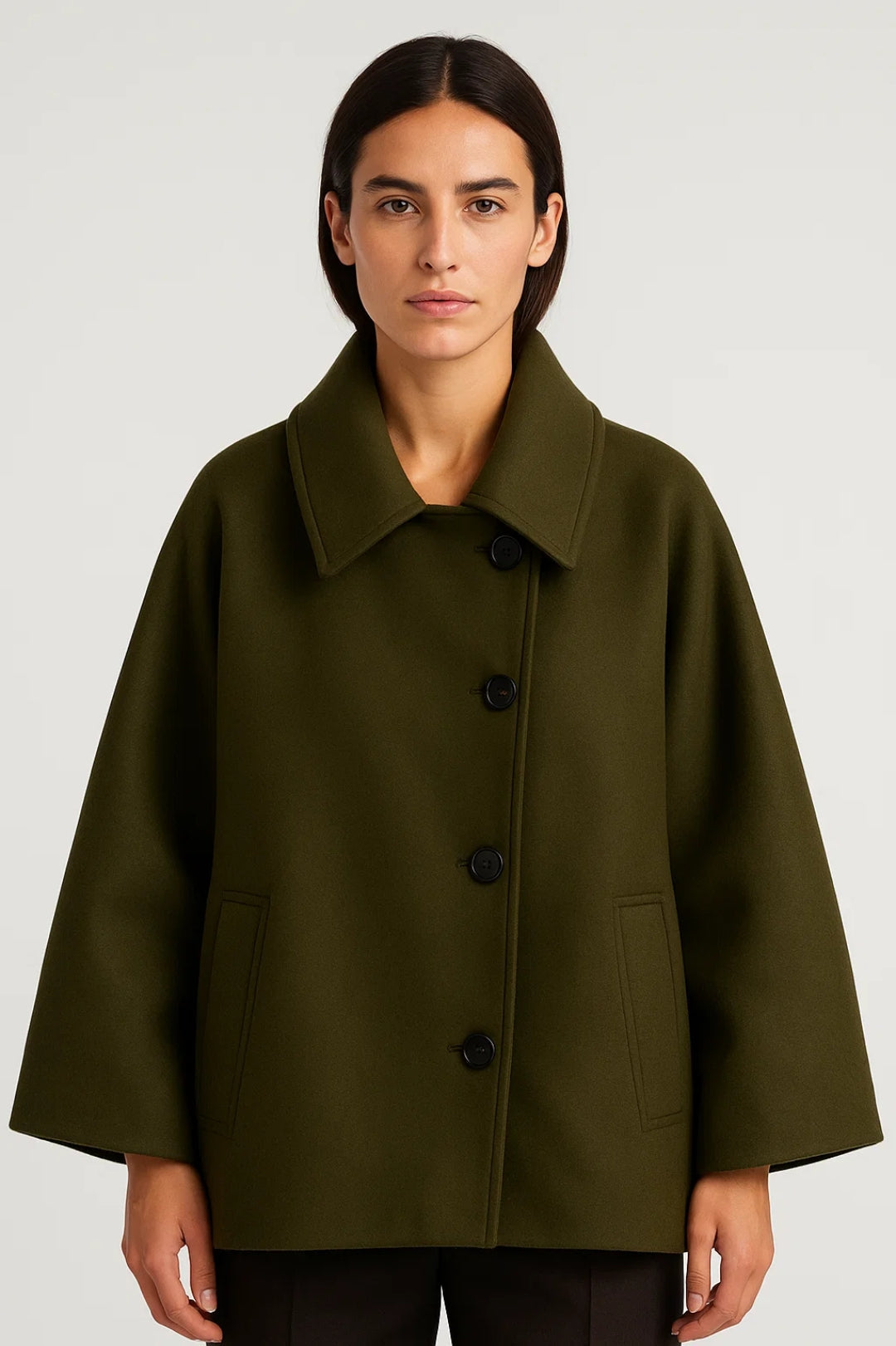 Manteau Court Trapèze | Élégant | Intemporel