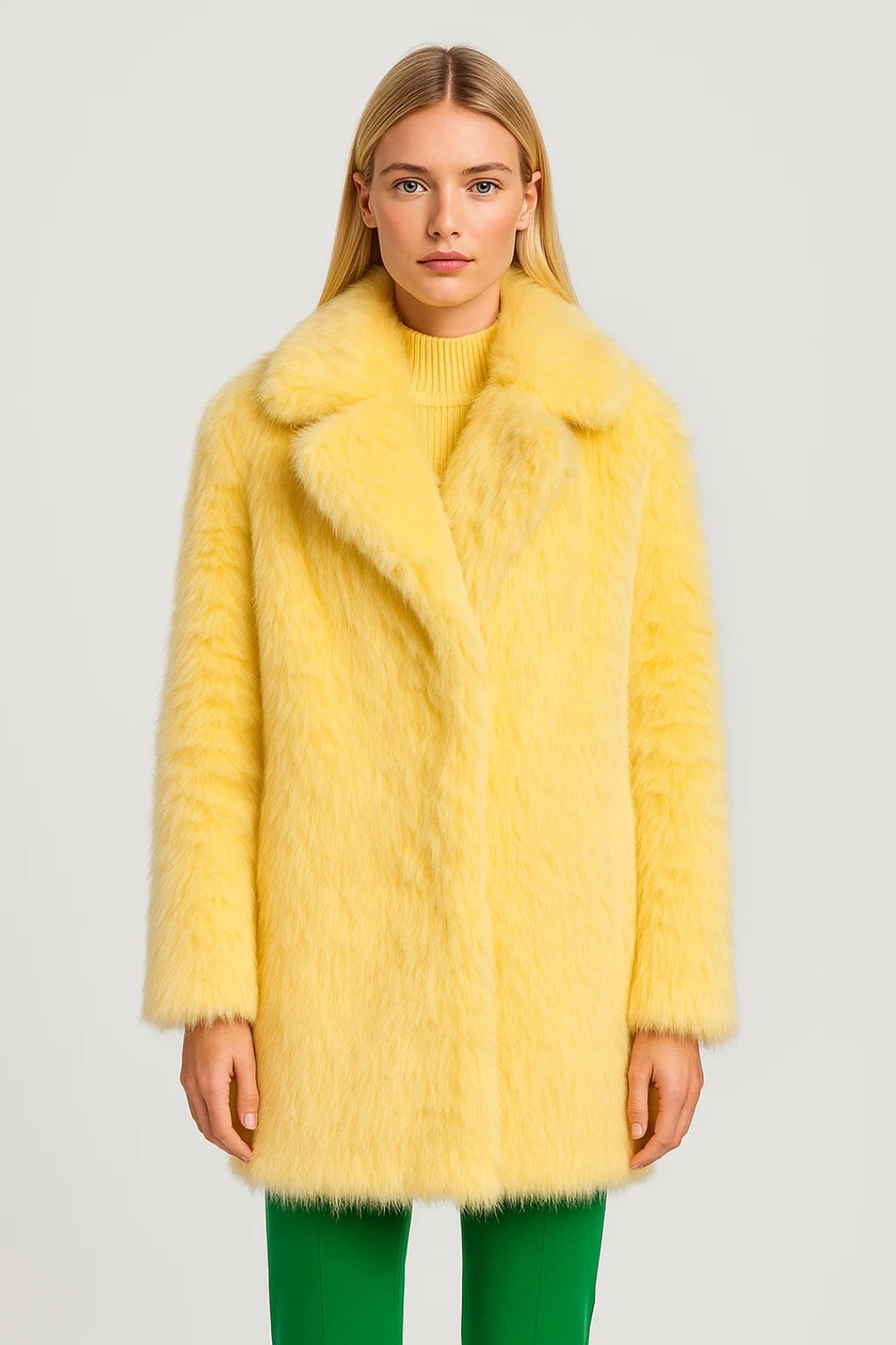 Manteau Femme Douillet | Veste Longue à Col Revers | Léger et Respirant