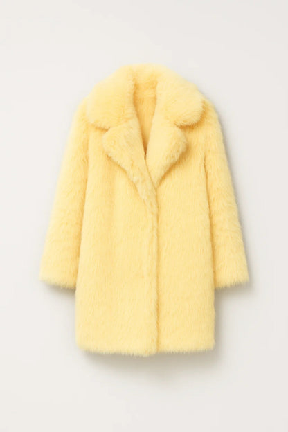 Manteau Femme Douillet | Veste Longue à Col Revers | Léger et Respirant