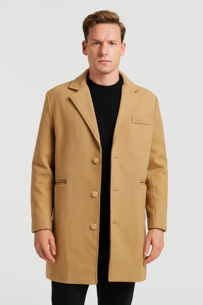 Manteau Homme | long croisé | silhouette élégante pour Hiver