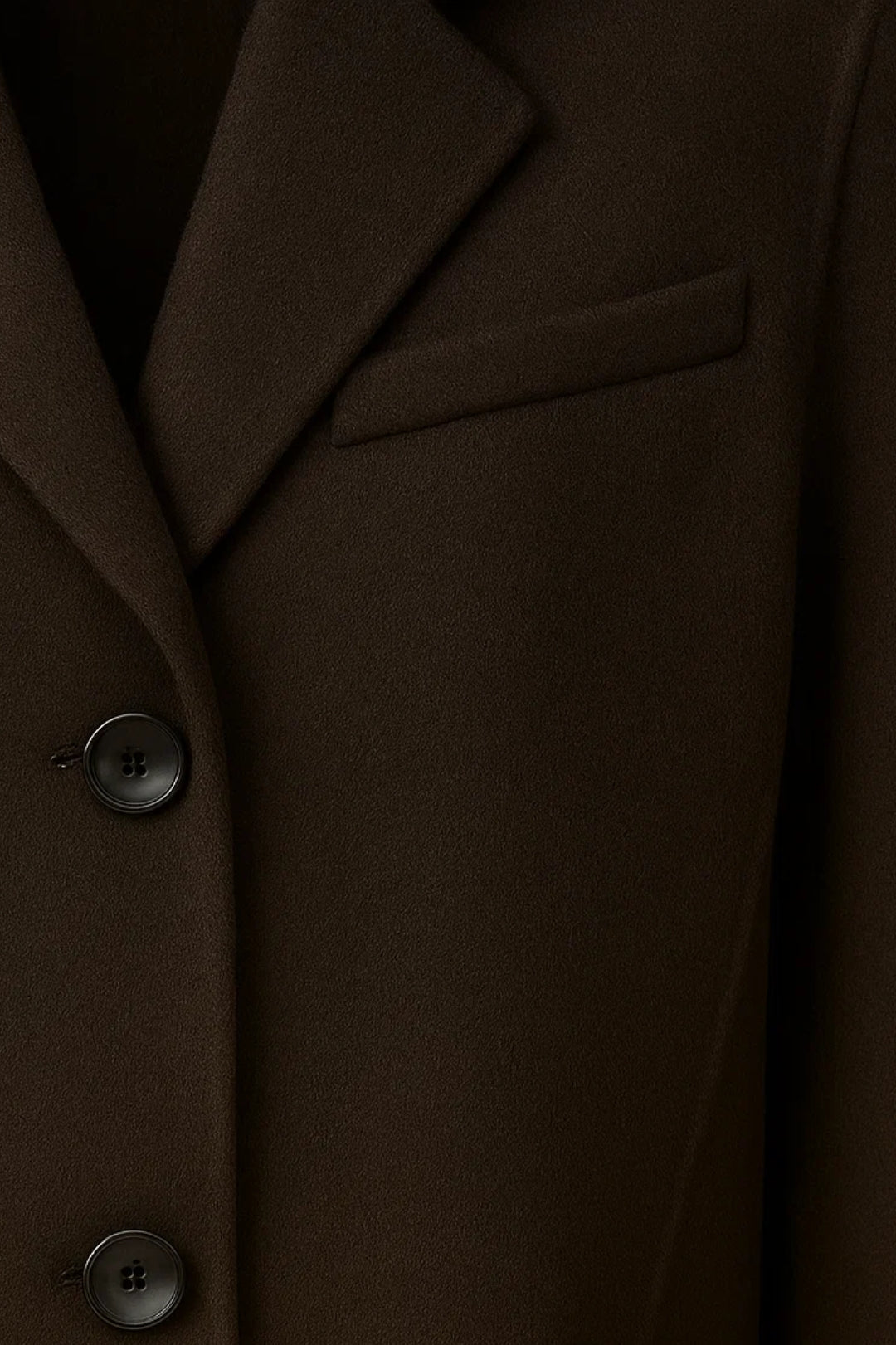 Manteau Simple‑Boutonné Femme | Laine Mélangée | Col Classique