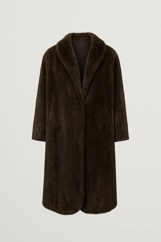 Manteau Élégant | Manteau long effet fourrure | Léger et Respirant