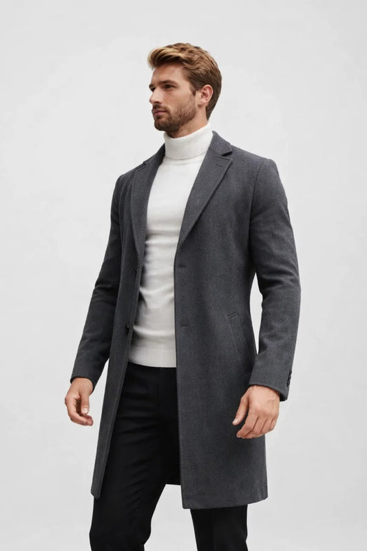 Manteau long Homme | élégant & classique | coupe structurée pour Hiver