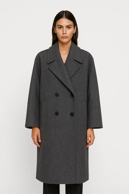 Manteaux | Manteau Long Croisé | Minimaliste | Intemporel