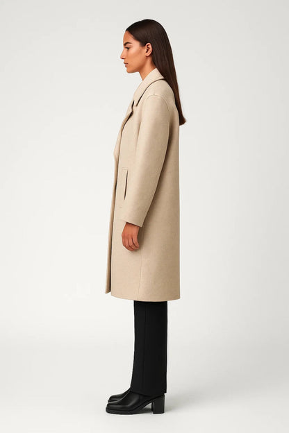 Manteaux | Manteau Long Croisé | Minimaliste | Intemporel