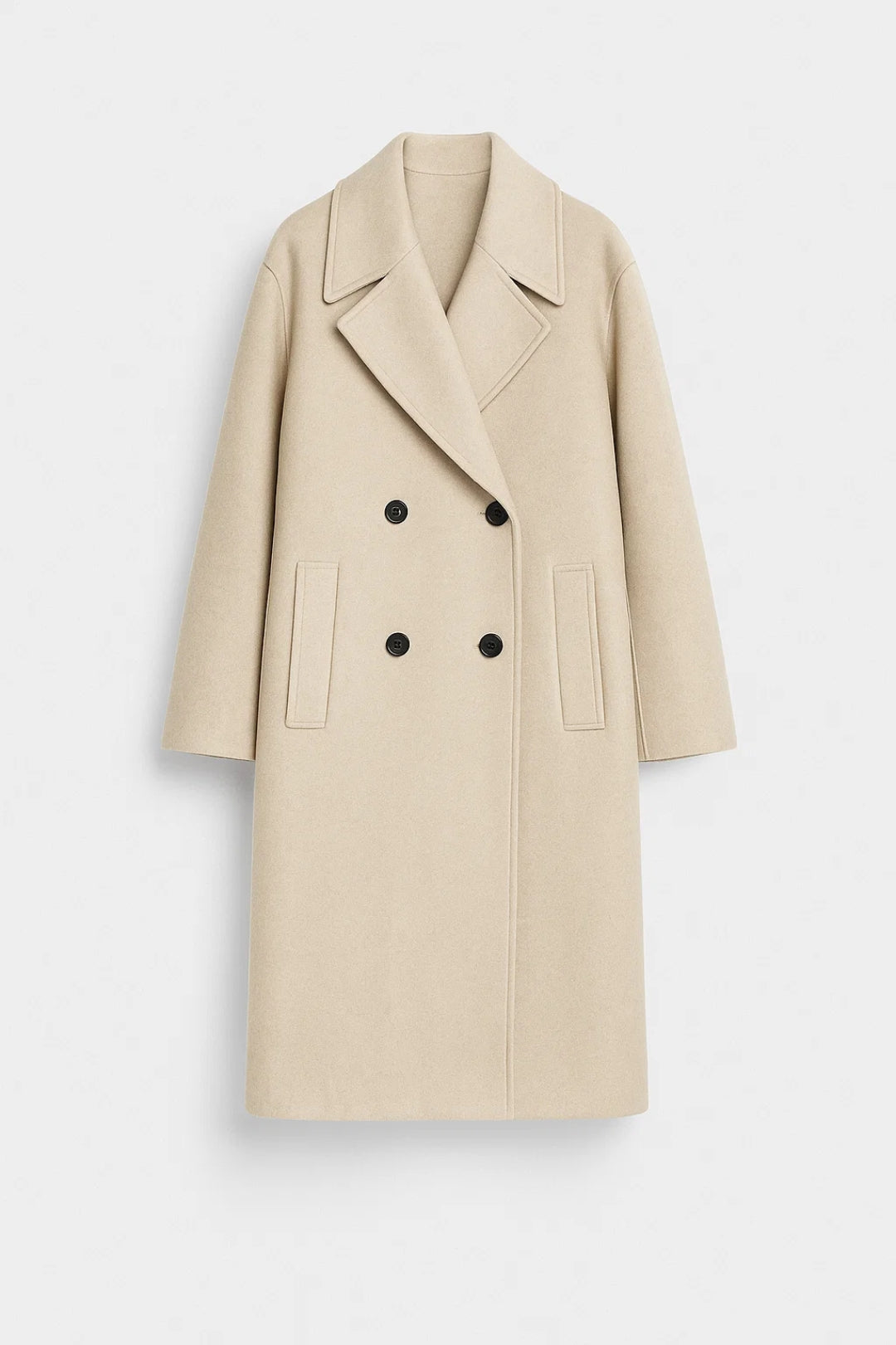 Manteaux | Manteau Long Croisé | Minimaliste | Intemporel