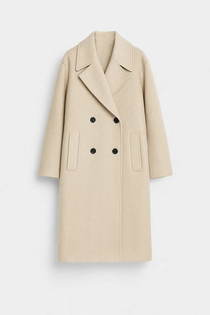 Manteaux | Manteau Long Croisé | Minimaliste | Intemporel