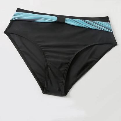 Margaux - Bikini Femme Maillot de Bain Chic Taille Haute avec Haut Cache-Cœur Colour Block
