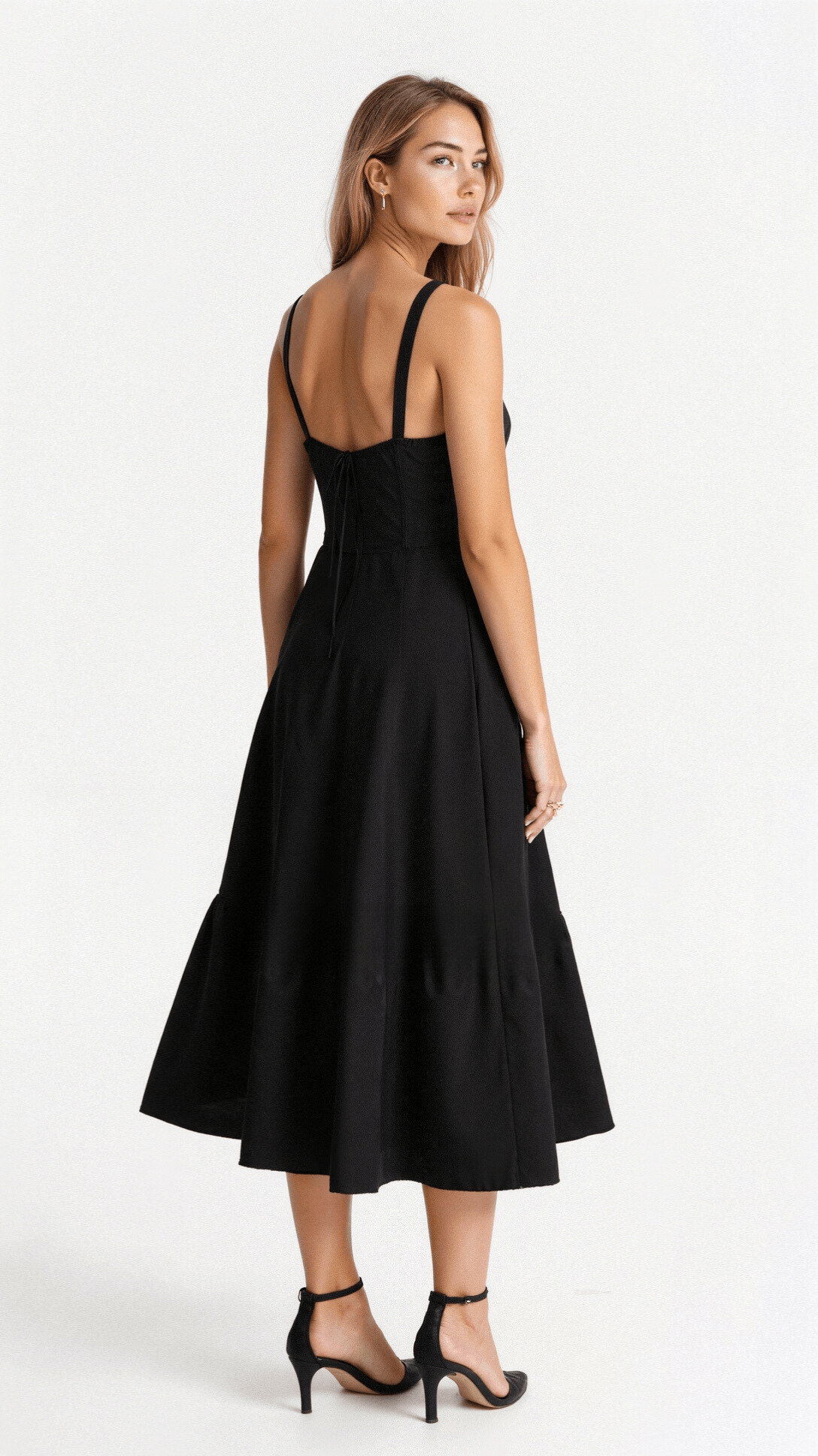 Margaux - Robe Invitée Mariage Femme Romantique Bustier Fleuri avec Fente Midi