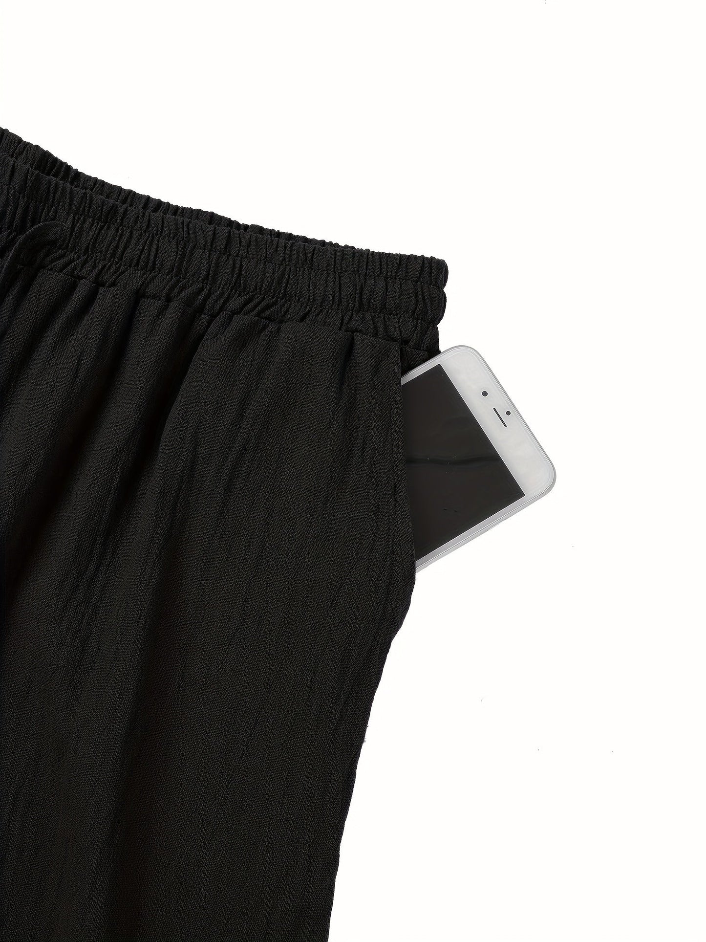 Antoine - Pantalon en Lin Homme Décontracté avec Taille Élastiquée et Coupe Fluide