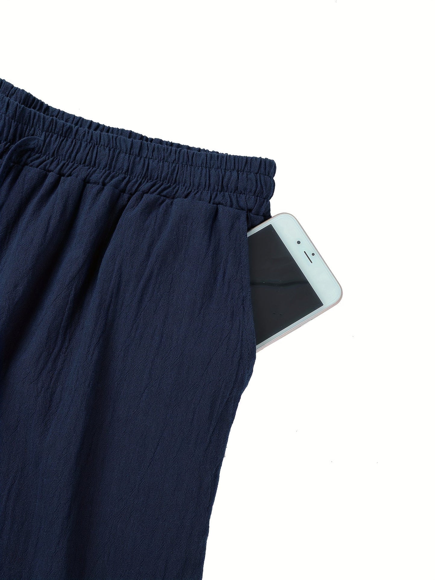 Antoine - Pantalon en Lin Homme Décontracté avec Taille Élastiquée et Coupe Fluide