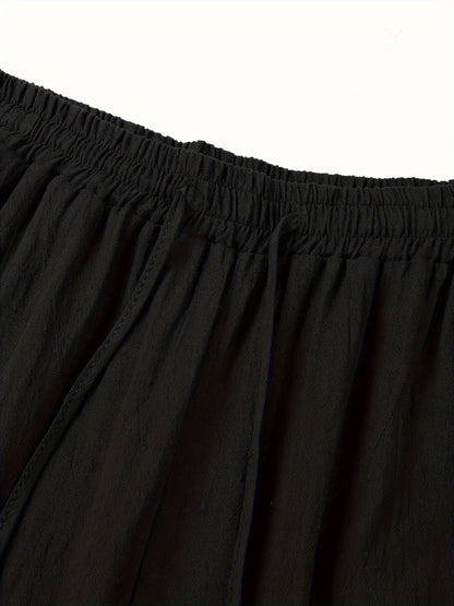 Antoine - Pantalon en Lin Homme Décontracté avec Taille Élastiquée et Coupe Fluide
