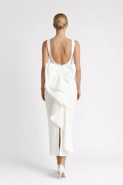 Robe Maxi Femme - Col Bateau Sans Manches Moulante | Élégante