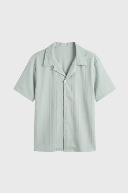 Chemise Homme - Manches Courtes Rayures Verticales | Décontractée