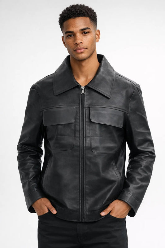 Veste Homme | Zippée Style Motard | Urbaine, Intemporelle et Chaude pour Hiver