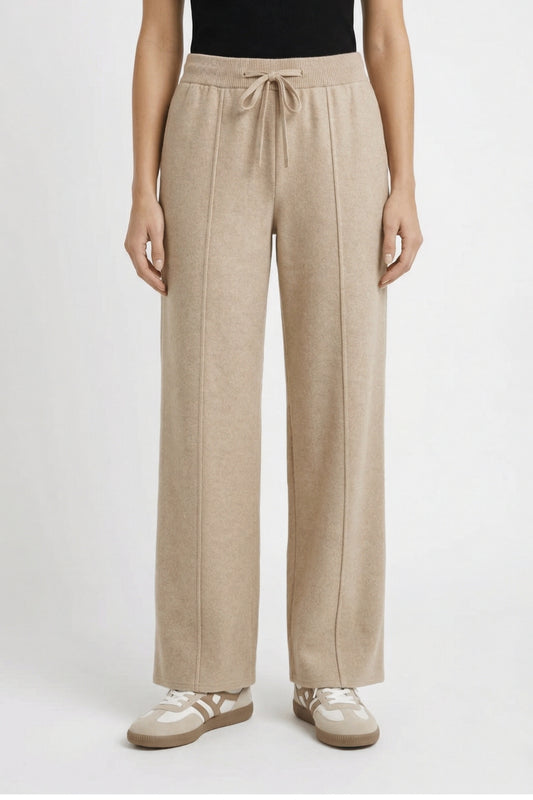 Pantalon Femme - Taille Élastiquée Cordon Jambe Large | Casual