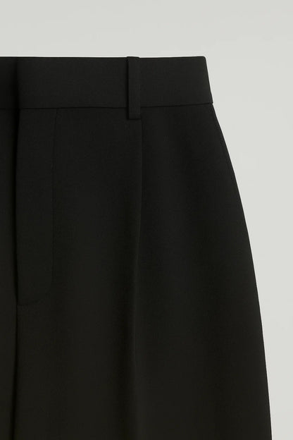 Pantalon Large Taille Haute | Noir | Élégance et Confort