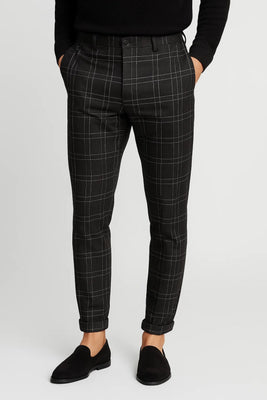 Pantalon homme | Pantalon ajusté à carreaux | Élégance urbaine et style moderne