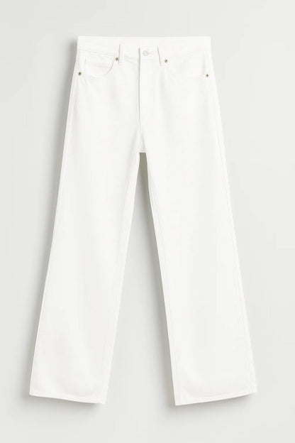 Pantalons Modernes | Jean coupe droite taille haute | Confortable et Polyvalent