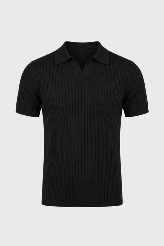 Polo Homme - Col Ouvert avec Manches Courtes et Texture | Casual