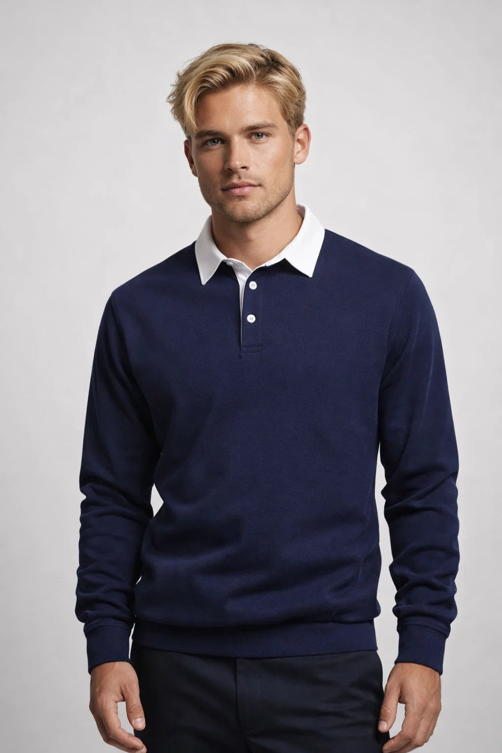 Polo Homme | chic & élégant | col contrasté structuré pour Automne