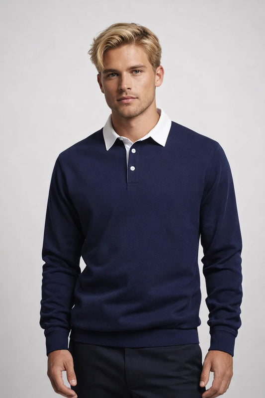 Polo Homme | chic & élégant | col contrasté structuré pour Automne
