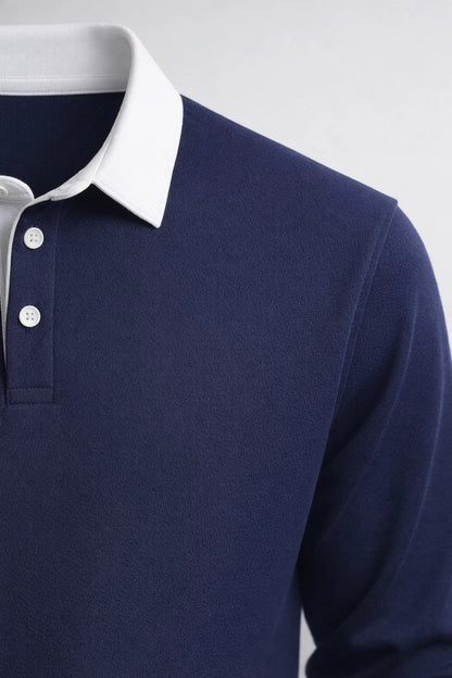 Polo Homme | chic & élégant | col contrasté structuré pour Automne