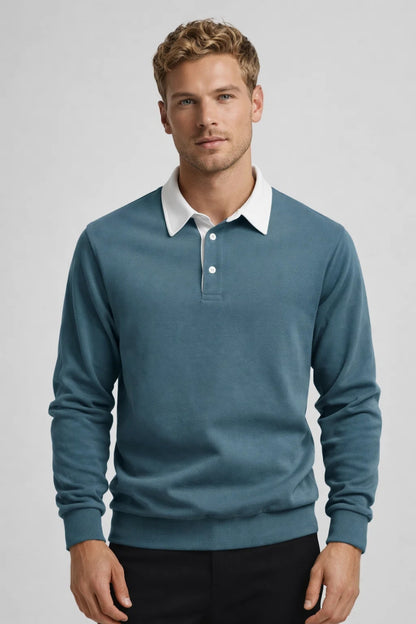 Polo Homme | chic & élégant | col contrasté structuré pour Automne