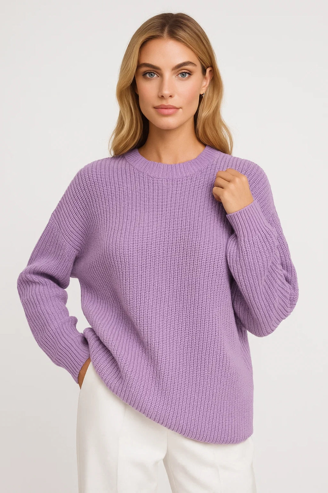 Pull Côtelé Décontracté | Pull femme | Doux et Polyvalent