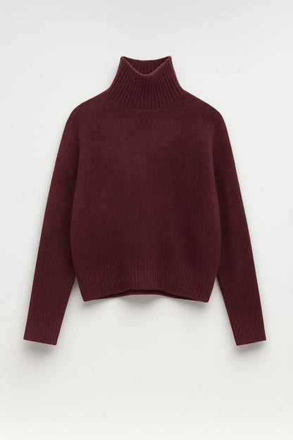 Pull à Col Montant | Pull Femme | Chaud et Minimaliste