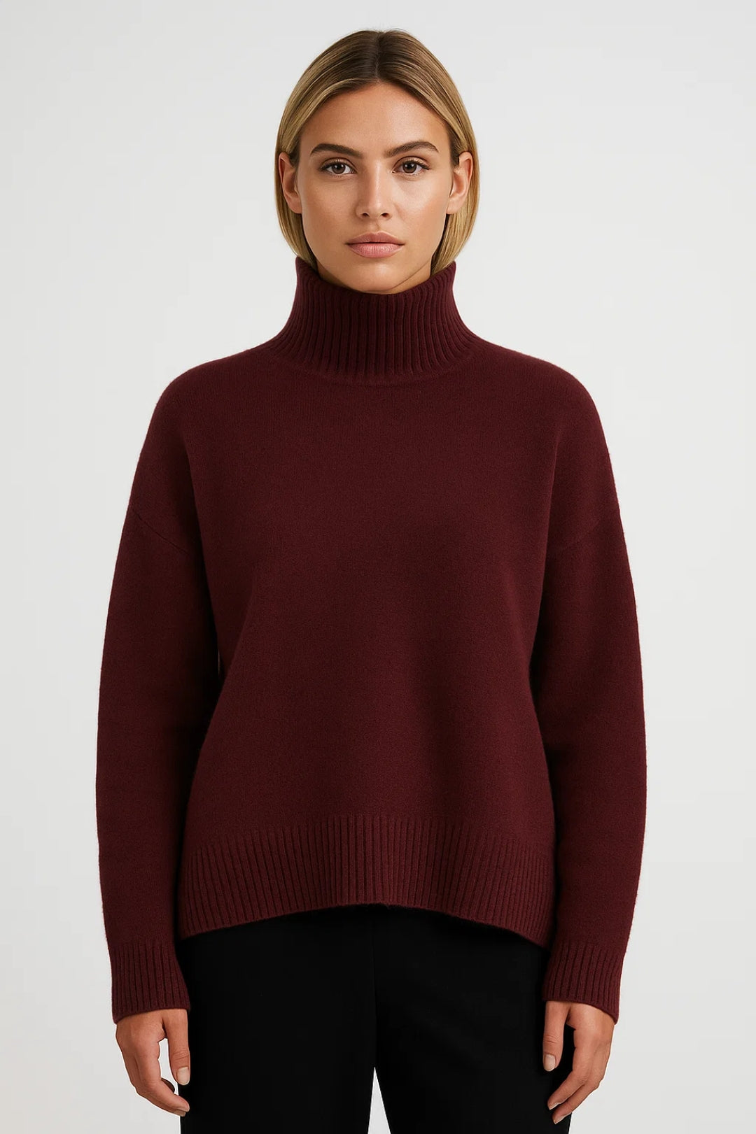 Pull à Col Montant | Pull Femme | Chaud et Minimaliste