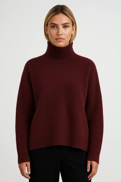 Pull à Col Montant | Pull Femme | Chaud et Minimaliste
