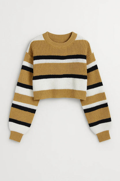 Pull Rayé Court | Pull Femme | Moderne et Confortable