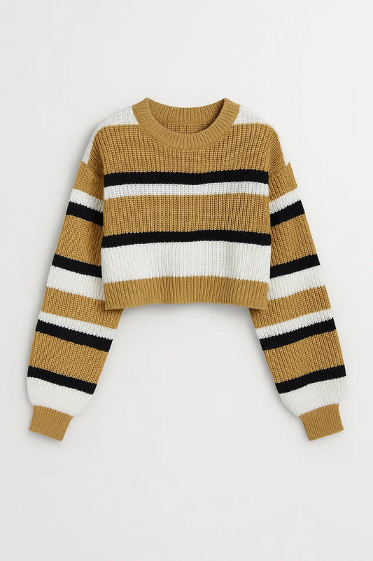 Pull Rayé Court | Pull Femme | Moderne et Confortable