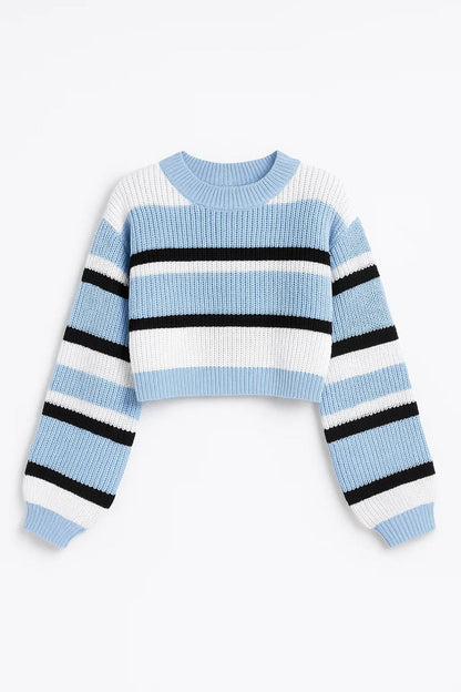 Pull Rayé Court | Pull Femme | Moderne et Confortable