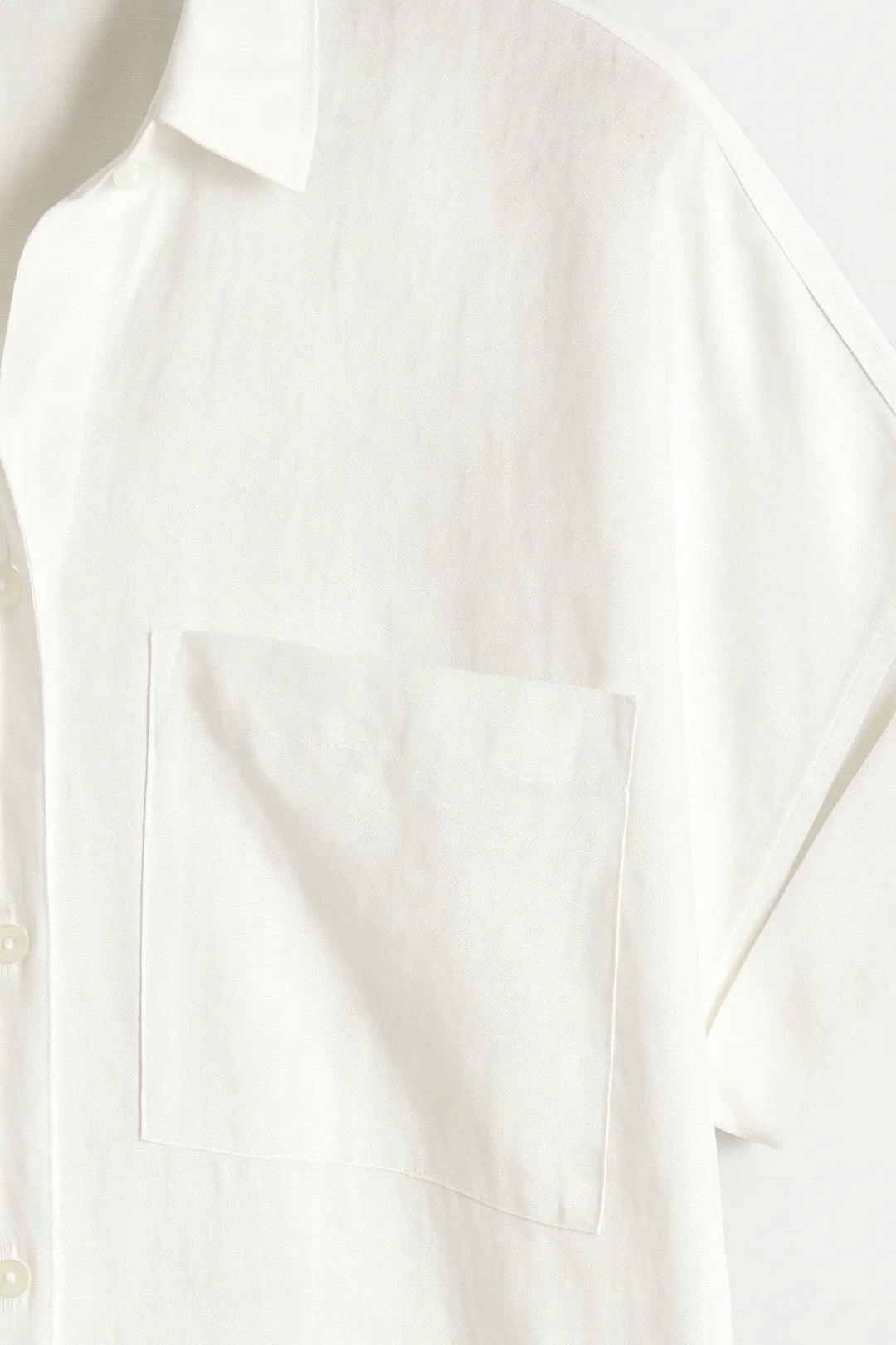 Robe-chemise courte à manches retroussées | Robe boutonnée à poches plaquées | Légère et respirante