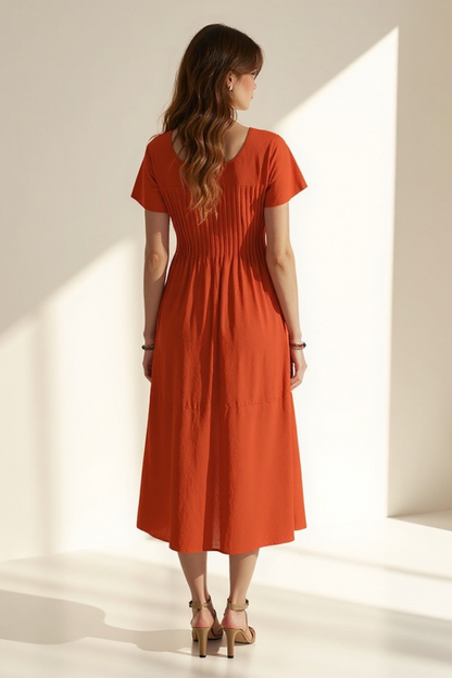 Robe Longue Femme | Coton et Lin Naturel | Poches Pratiques et Coupe Ample