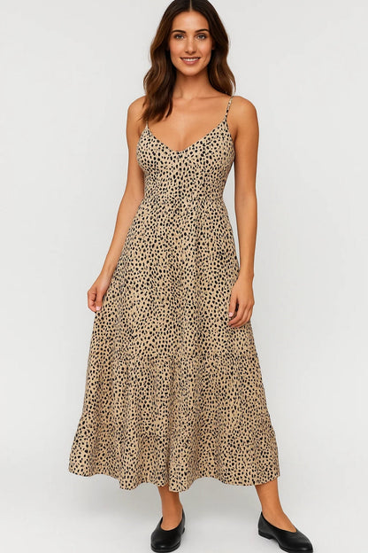 Robe Bohème Été | Robe longue à bretelles fines | Fluide et Tendance