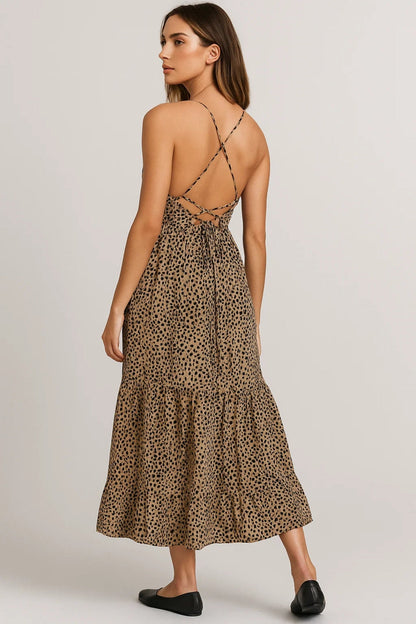 Robe Bohème Été | Robe longue à bretelles fines | Fluide et Tendance