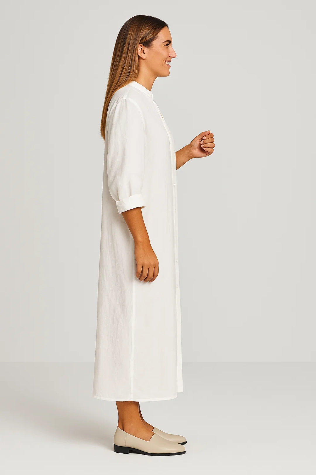 Robe Chemise Décontractée | Robe longue boutonnée | Légère et Polyvalente