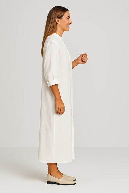 Robe Chemise Décontractée | Robe longue boutonnée | Légère et Polyvalente