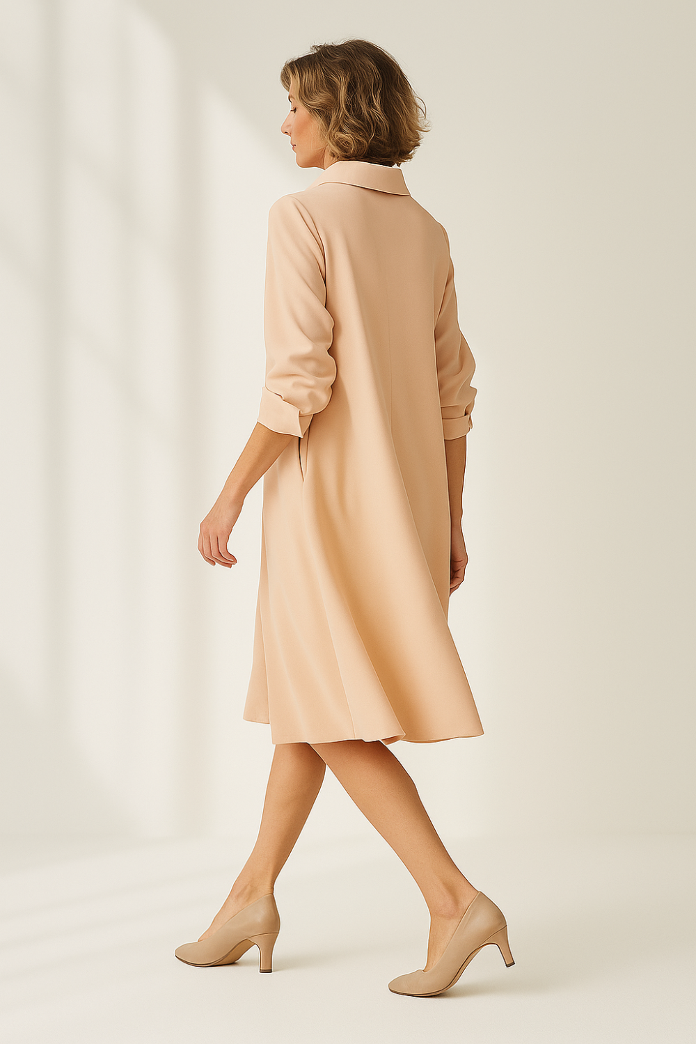 Robe Chemise Femme | Coupe Ample Élégante | Boutonnée avec Poches