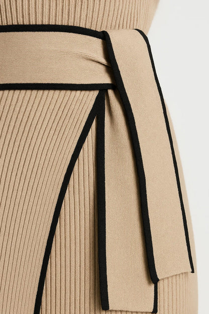 Robe Chic Automnale | Robe midi à manches longues | Élégante et Structurée